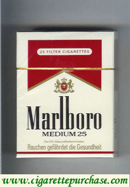 Marlboro Medium 25s cigarettes hard box